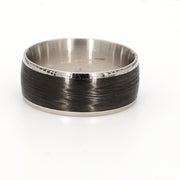 Fine Carbon Fiber Mixed Plain Metal Band