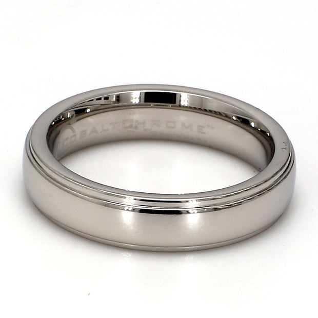 Comfort-Fit Polished Plain Metal Band