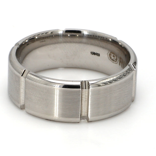 Cobalt White Metal Gent's Band by Ritani
