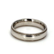 Milgrain Polished Plain Metal Band
