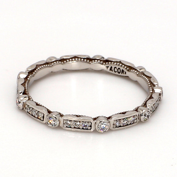 TACORI Sculpted Alternating Bezel-Set Eternity Band