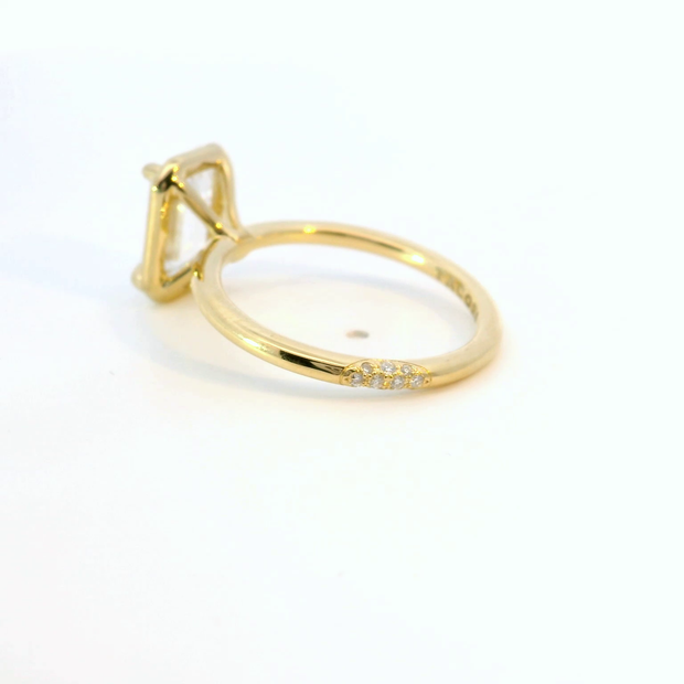 Tacori Emerald Cut Illusion Bezel Solitaire Engagement Ring