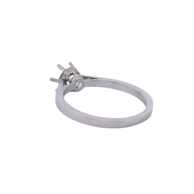Delicate 6-Prong Accented Mounting In Platinum