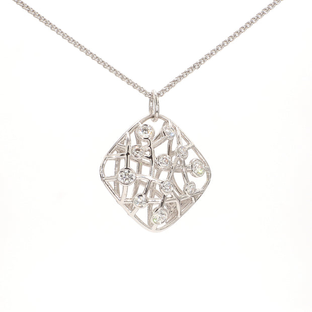 Brocade Square Diamond Necklace