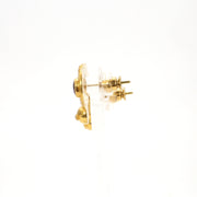 Stunning Purple Sapphire & Gold Honey Bee Earrings