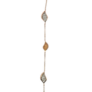 Dahlia | Petal Diamond Pavé Station Bracelet in 18kt Rose Gold