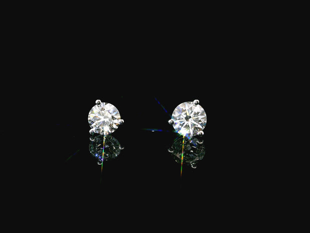 Platinum Lab-Grown Diamond Martini Studs 2.50CTW