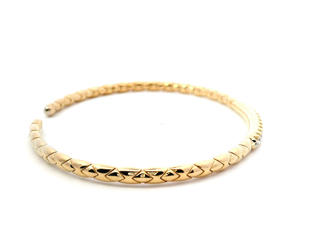 Gold & Diamond Cuff Bracelet