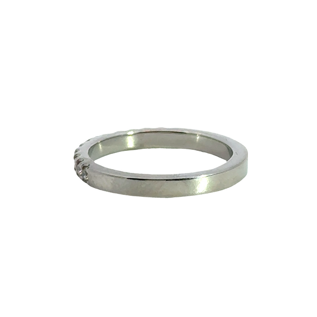 Half-Eternity Diamond Band in Platinum