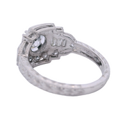 Art Deco Inspired Cluster Engagement Ring