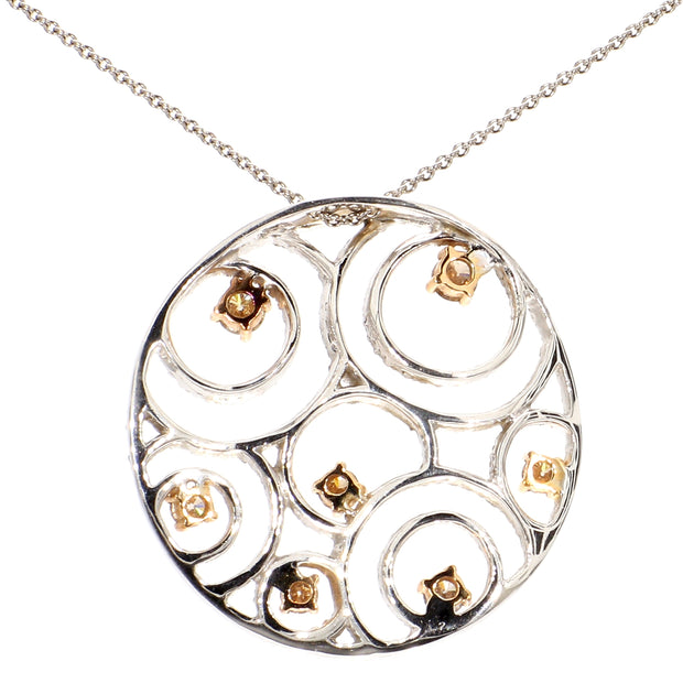 Art-Deco Cirle Diamond Necklace