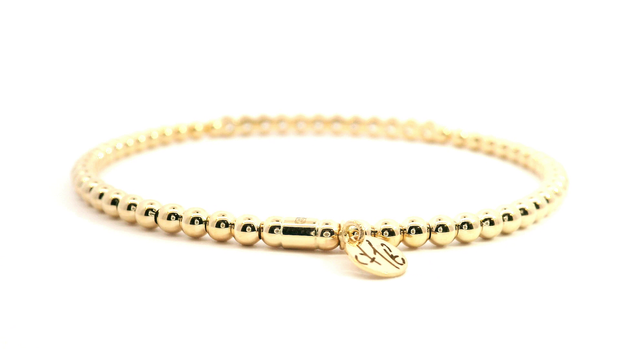 Diamond & Gold Stretch Bracelet
