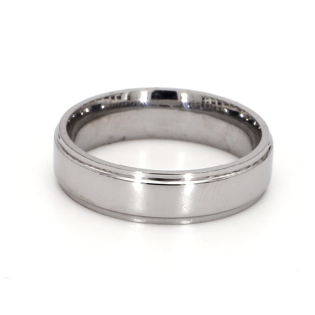 Beveled Polished Plain Metal Band