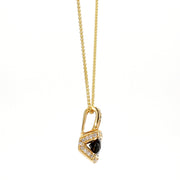 Green Tourmaline & Pave Diamond Necklace