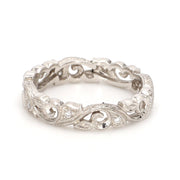 Intricate Botanical Eternity Band