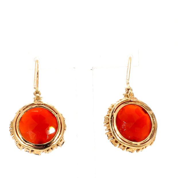 Carnelian Sunburst Gemstone Earrings