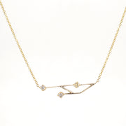 Modern Asymmetrical Diamond Necklace