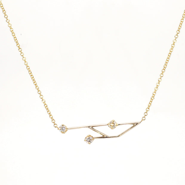Modern Asymmetrical Diamond Necklace