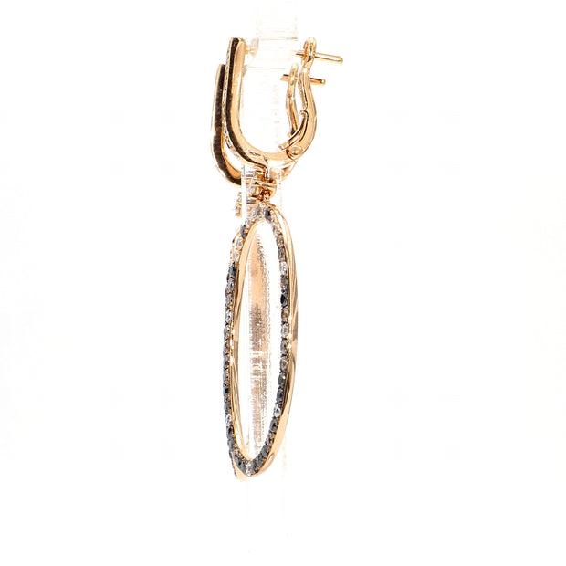 Ebony & Chocolate Diamond Drop Earrings