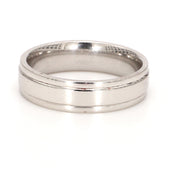 Grooved Polished Plain Metal Band