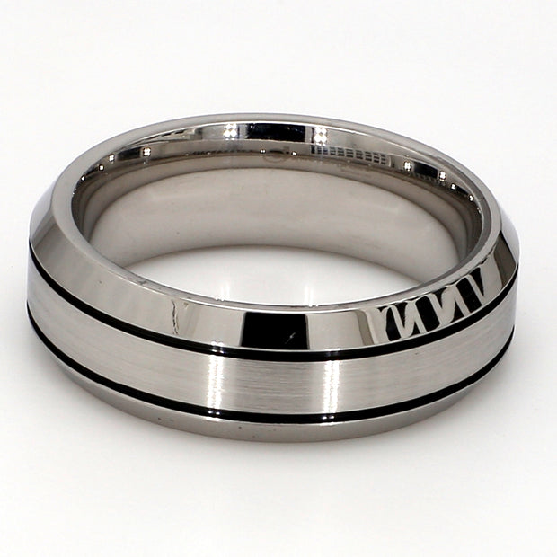 Comfort-Fit Mixed Plain Metal Band