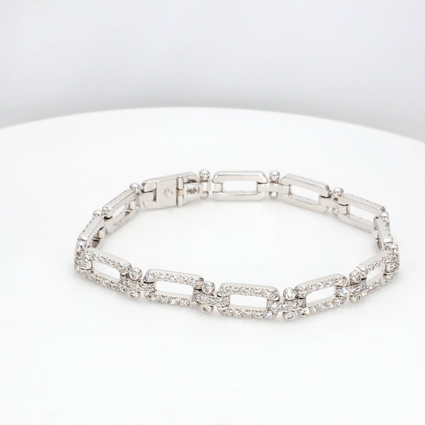 Diamond-Chain Diamond Bracelet