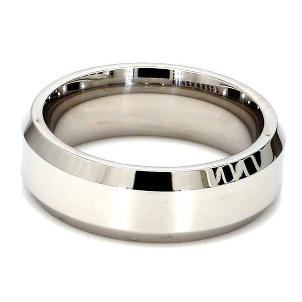 Comfort-Fit Polished Plain Metal Band