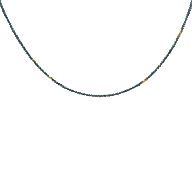 Noir Black Diamond and Gold Necklace