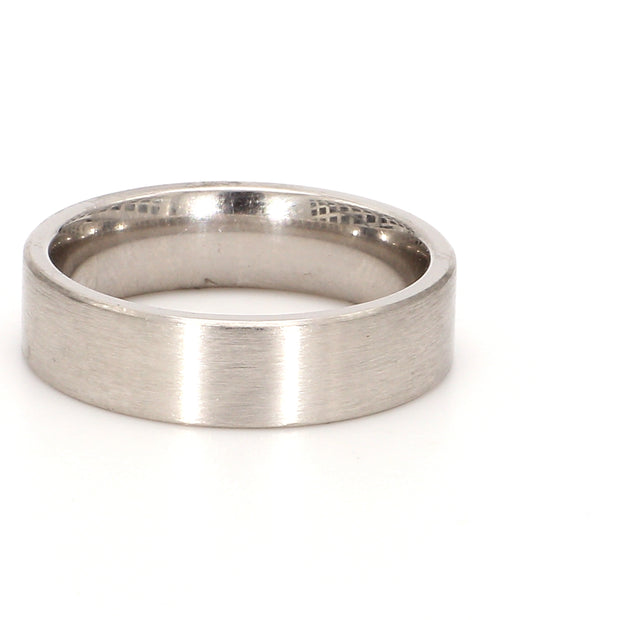 Comfort-Fit Matte Plain Metal Band