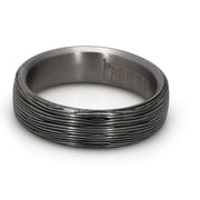 Comfort-Fit Textured Plain Metal Band