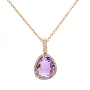 Amethyst Grape Gemstone Necklace
