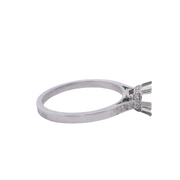 Delicate 6-Prong Accented Mounting In Platinum
