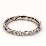 TACORI Sculpted Alternating Bezel-Set Eternity Band