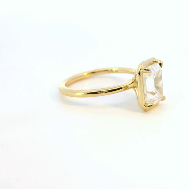 Tacori Emerald Cut Illusion Bezel Solitaire Engagement Ring