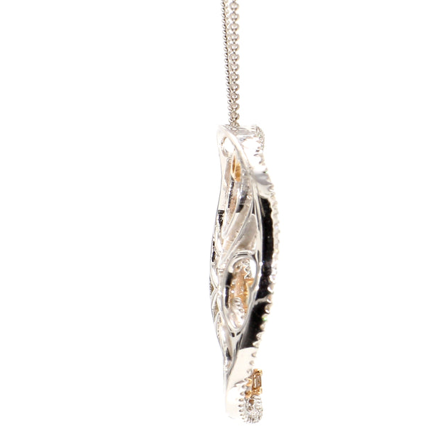 Art-Deco Circle Diamond Necklace