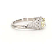 ct Zironcium Art-Deco Graduated Vintage Engagement Ring