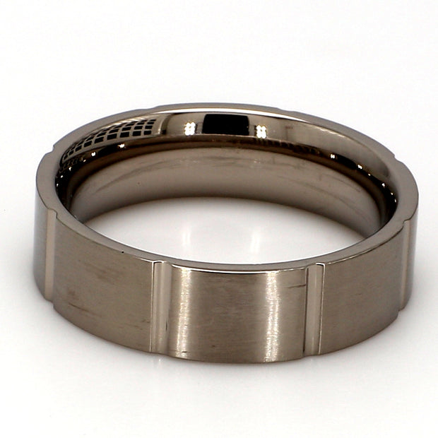 Comfort-Fit/Grooved Mixed Plain Metal Band
