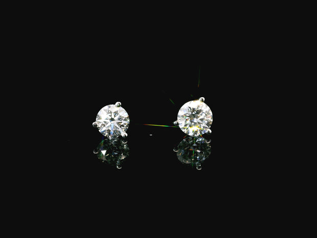 Platinum Lab-Grown Diamond Martini Studs 2.00CTW