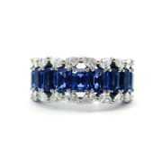 TACORI RoyalT Diamond & Blue Sapphire Mosaic Ring