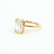 Tacori Emerald Cut Illusion Bezel Solitaire Engagement Ring