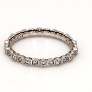 TACORI Sculpted Crescent Alternating Bezel-Set Eternity Band