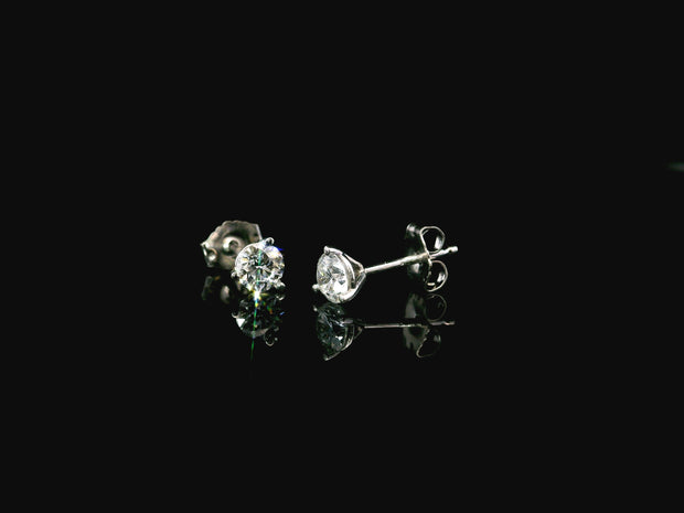 Platinum Lab-Grown Diamond Martini Studs 0.50CTW