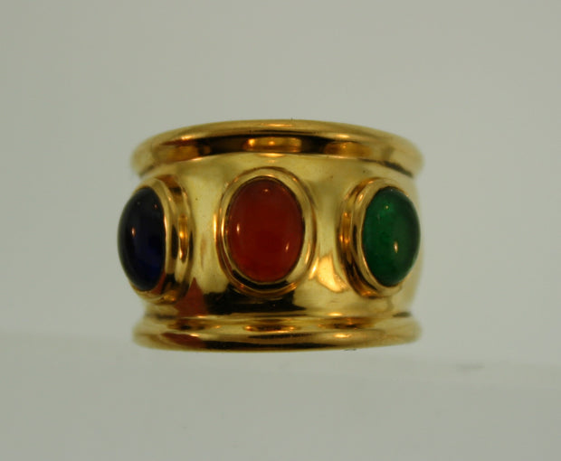 Multi-Treasure Gemstone Fashion Ring