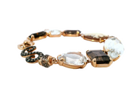 Cameo Smokey Rock Gemstone Bracelet