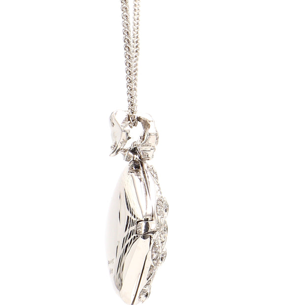 Diamond Encrusted Locket Necklace