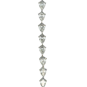 East-West Pear Cut Diamond Tennis Bracelet in Platinum