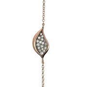 Dahlia | Petal Diamond Pavé Station Bracelet in 18kt Rose Gold