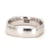 European-Shank Polished Platinum Band