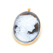 Blue Cameo Brooch