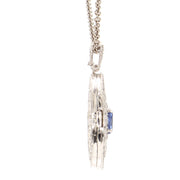 Captivating Diamond & Sapphire Locket Necklace